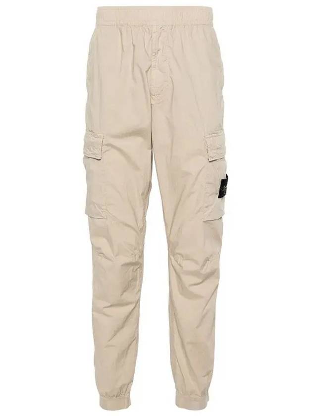 Stretch Cotton Tela Paracadute Cargo Straight Pants Sand - STONE ISLAND - BALAAN 2