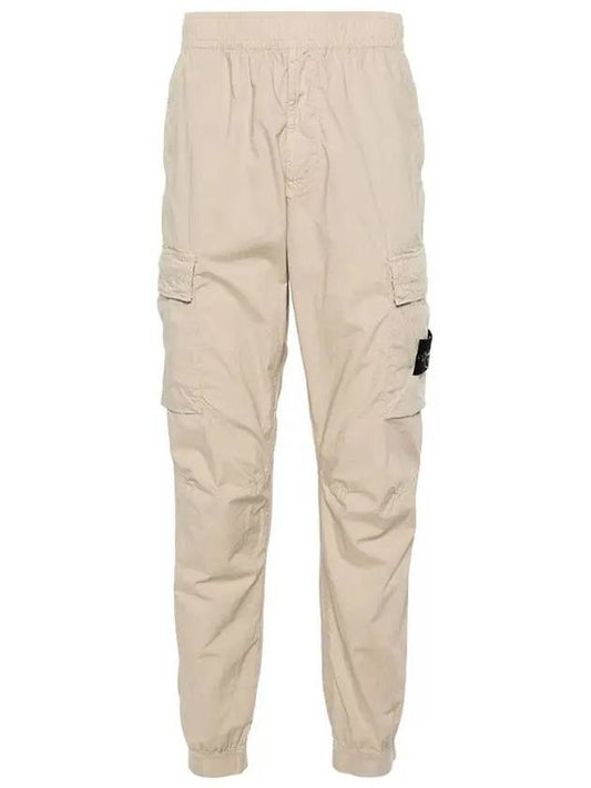 Stretch Cotton Tela Paracadute Cargo Straight Pants Sand - STONE ISLAND - BALAAN 2