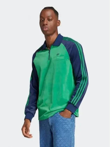 Originals 70s velor polo GREENNINDIG - ADIDAS - BALAAN 1