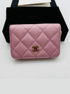 Classic zipper card wallet pink caviar AP0216B10583NY558 - CHANEL - BALAAN 1