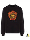 Medusa Flame Embroidery Logo Jersey Sweatshirt Black - VERSACE - BALAAN 2