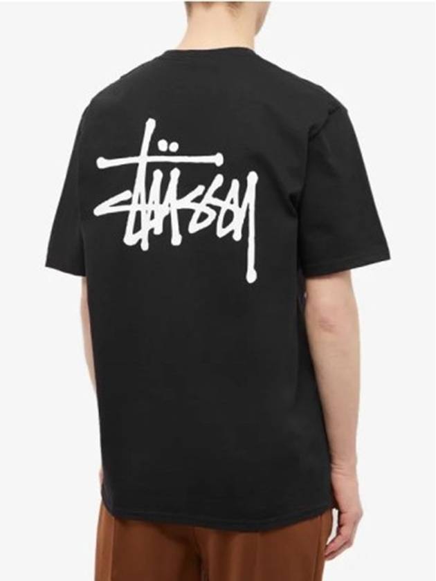 Basic Short Sleeve T-Shirt  Black - STUSSY - BALAAN 6