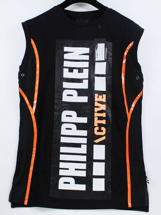 Men's S19C Large Logo Tank Top Shirt Sleeveless PAAC MTK2971 PJO002N - PHILIPP PLEIN - BALAAN 1