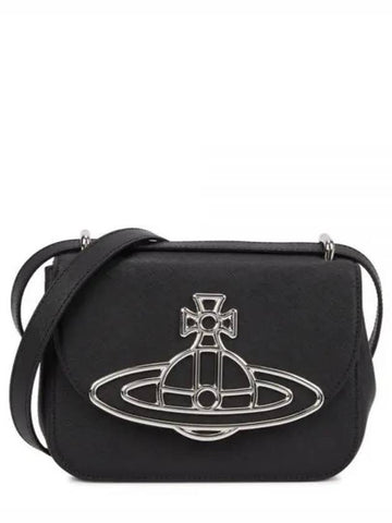 Linda Small Saffiano Tote Bag Black - VIVIENNE WESTWOOD - BALAAN 1