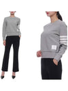 Ottoman Rib 4-Bar Crew Neck Sweatshirt Grey - THOM BROWNE - BALAAN 2