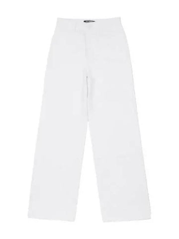 High Waist Bag Logo Patch Pants White - RAF SIMONS - BALAAN 1