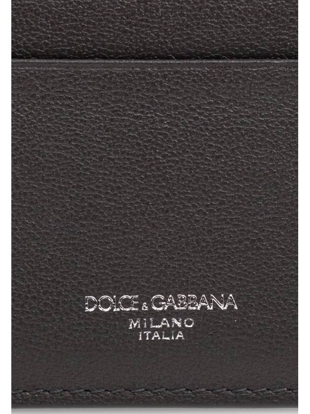 Dolce & Gabbana Leather Card Case, Men's, Grey - DOLCE&GABBANA - BALAAN 3