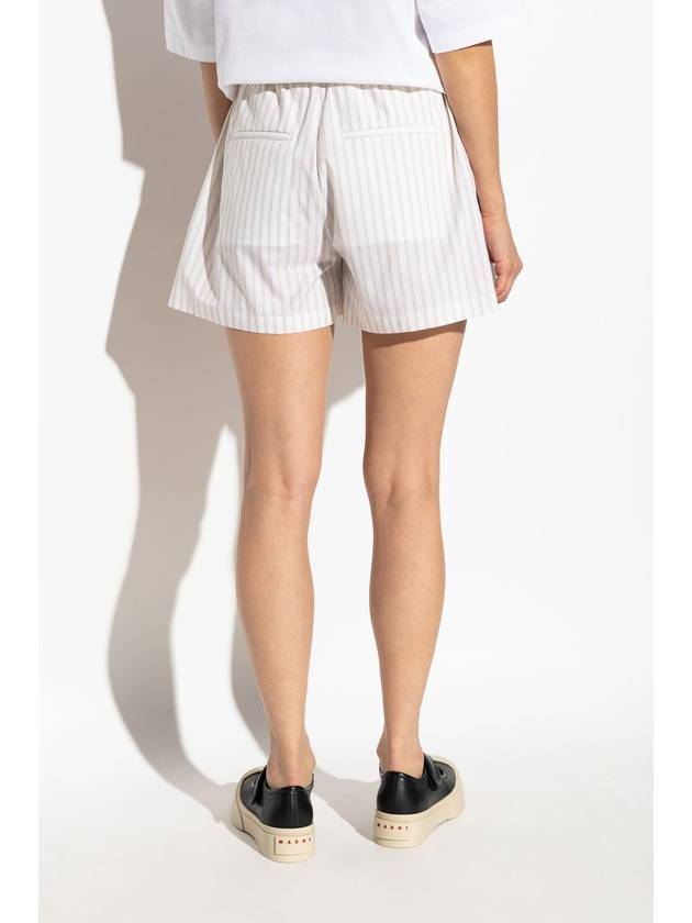 Marni Striped Pattern Shorts, Women's, Cream - MARNI - BALAAN 4