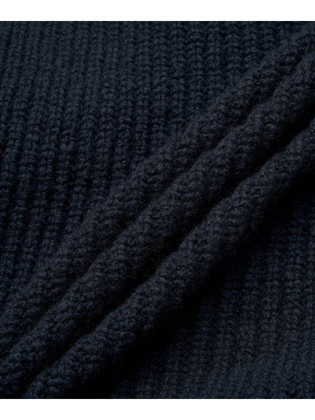 Back Stitched Virgin Wool Cardigan Navy - MAISON MARGIELA - BALAAN 5