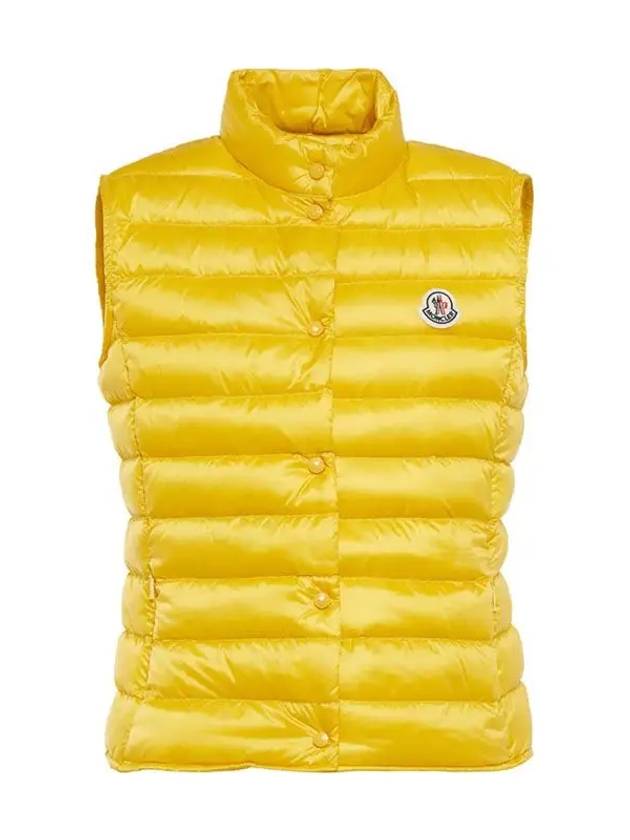 Logo Patch Padded Vest Yellow Women s Lightweight 1A10200 53048 105 - MONCLER - BALAAN 1