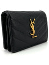 Monogram gold flap card wallet 530841 - SAINT LAURENT - BALAAN 4