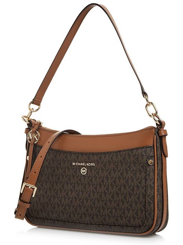 Jet Set Medium Logo Shoulder Bag Brown - MICHAEL KORS - BALAAN 3