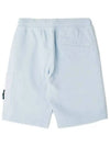 Cotton Fleece Cargo Bermuda Shorts Light Blue - STONE ISLAND - BALAAN 3