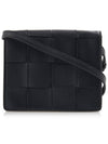 Intrecciato Small Cassette Cross Bag Black - BOTTEGA VENETA - BALAAN 4