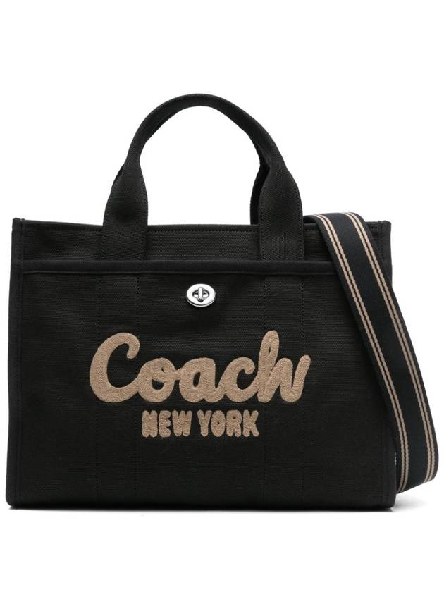 Logo Cargo Canvas Tote Bag Black - COACH - BALAAN 2