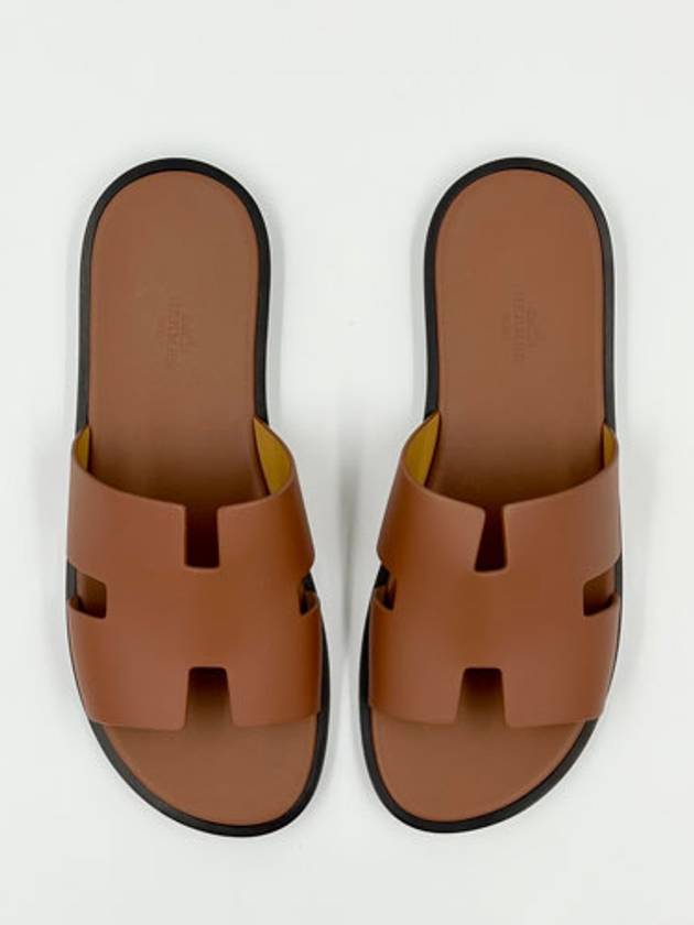 Izmir Leather Slippers Gold - HERMES - BALAAN 8