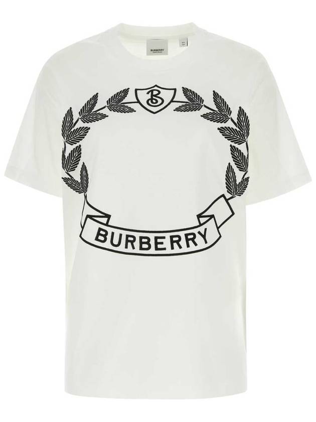 Women's Oak Leaf Crest Oversized Cotton Short Sleeve T-Shirt White - BURBERRY - BALAAN 2