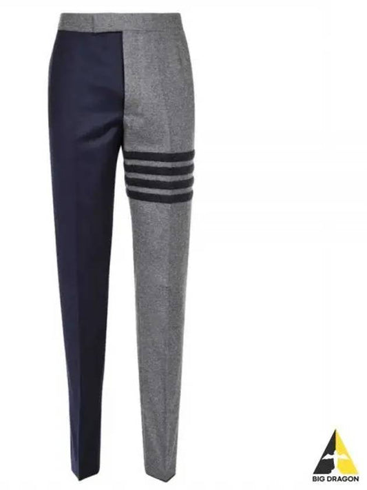 Diagonal Two-Tone Merino Wool Slacks - THOM BROWNE - BALAAN 2