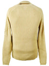 Men's Lens Wappen Wool Turtleneck Yellow - CP COMPANY - BALAAN 4