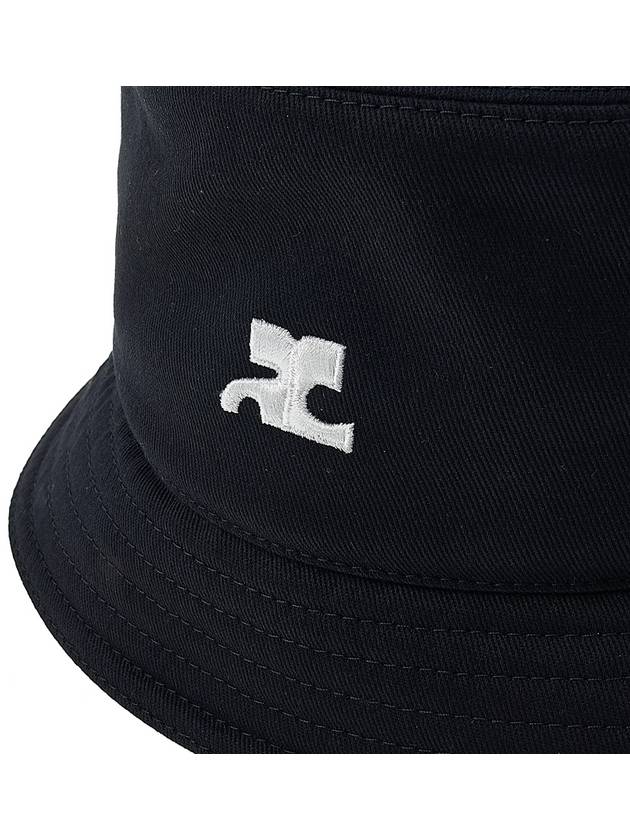 Signature Cotton Bucket Hat Black - COURREGES - BALAAN 7