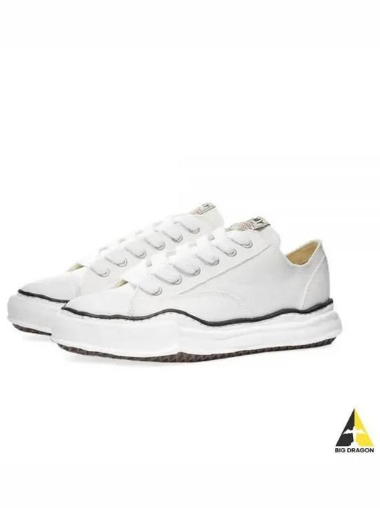 A01FW702 white Peterson OG sole canvas low sneakers - MIHARA YASUHIRO - BALAAN 1