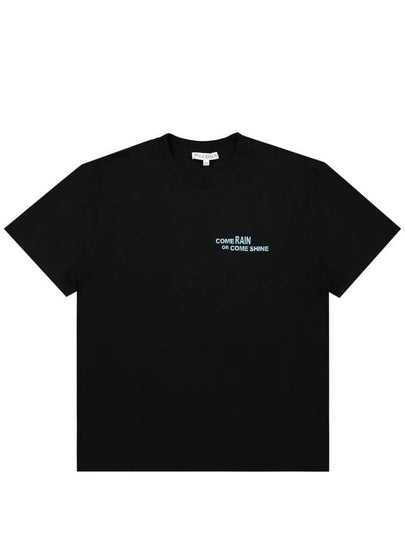 Slogan Print Crew Neck Short Sleeve T Shirt Black - JW ANDERSON - BALAAN 2