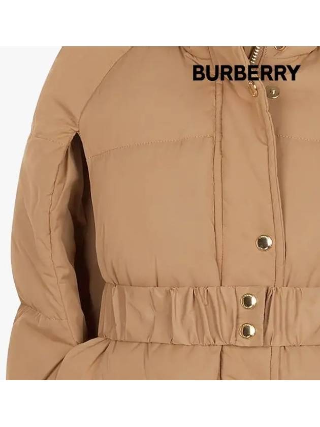 Kids Hooded Puffer Cape Padding Warm Walnut 8044757 12Y 14Y - BURBERRY - BALAAN 5