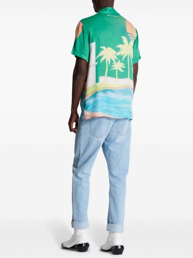 BALMAIN SS PALM PRINT PYJAMA SHIRT - BALMAIN - BALAAN 3