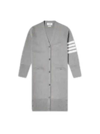 Milano Fine Merino Cardigan Light Grey - THOM BROWNE - BALAAN 2