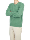 Crew Neck Lambswool Knit Top Green - DRUMOHR - BALAAN 6