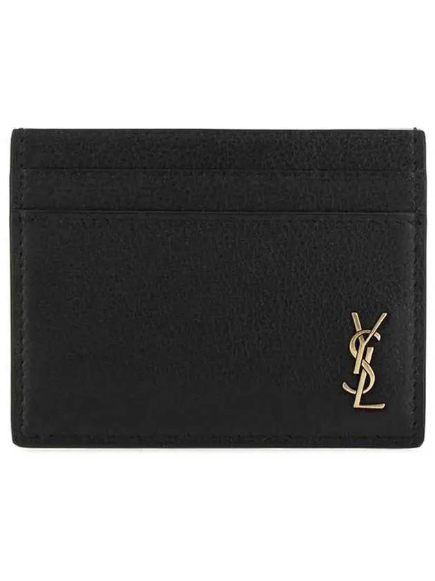 Tiny Monogram Card Wallet Black - SAINT LAURENT - BALAAN 1