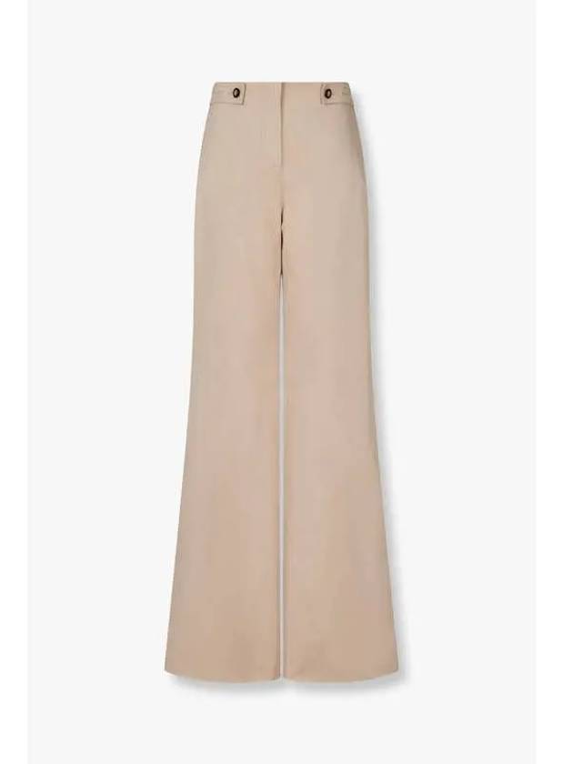 Women s Side Button Wide Chino Pants Beige - GIORGIO ARMANI - BALAAN 1