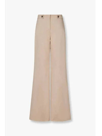 Women s Side Button Wide Chino Pants Beige - GIORGIO ARMANI - BALAAN 1