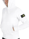 Men's Wappen Patch Cotton Hoodie White - STONE ISLAND - BALAAN 7