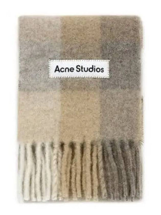 Check Mohair Muffler White Beige - ACNE STUDIOS - BALAAN 2