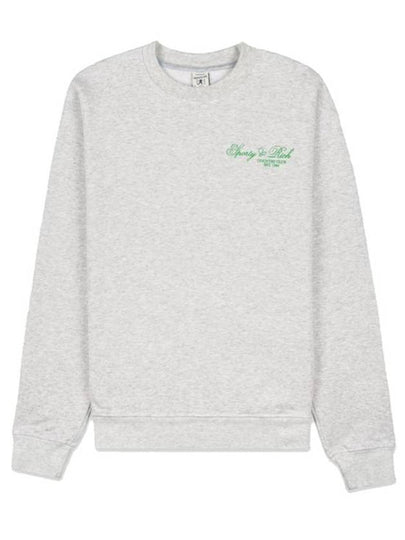 Logo Print Cotton Sweatshirt Light Grey - SPORTY & RICH - BALAAN 2