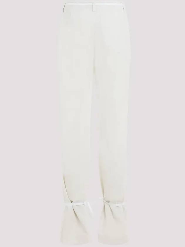 Cotton Straight Pants Chalk - LEMAIRE - BALAAN 3