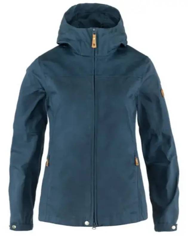 Women's Stina Hooded Jacket Indigo Blue - FJALL RAVEN - BALAAN 2