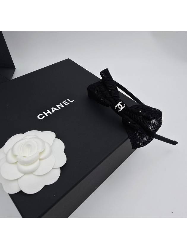 CC logo ribbon headband hairband black AAA226 - CHANEL - BALAAN 3