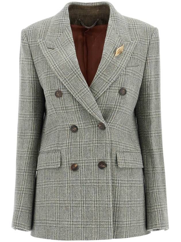 Double breasted Shetland wool jacket Sage - GOLDEN GOOSE - BALAAN 2