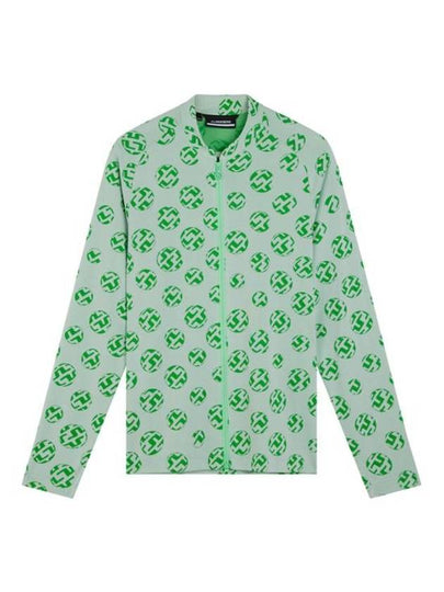 Patric Sphere Dot Jacquard Mid Layer Zip-Up Jacket Green White - J.LINDEBERG - BALAAN 2