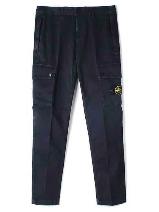 Compass Badge Cargo Straight Pants Blue - STONE ISLAND - BALAAN 2