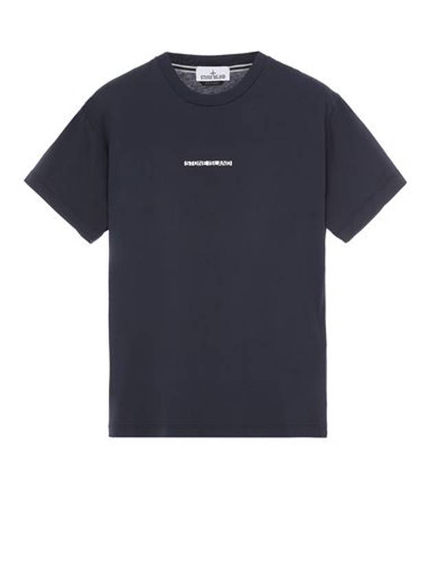 Micro Graphics One Print Short Sleeve T Shirt Navy - STONE ISLAND - BALAAN 2