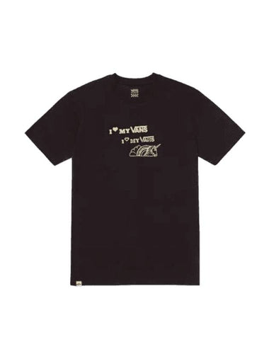 Stamp Logo Short Sleeve T-Shirt Black - VANS - BALAAN 1