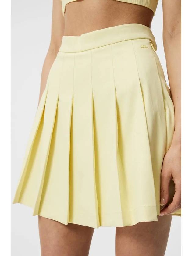 Adina Pleated Skirt Wax Yellow - J.LINDEBERG - BALAAN 6