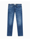 Jeans Tapered Fit Denim Jeans Dark Blue - CALVIN KLEIN - BALAAN 1