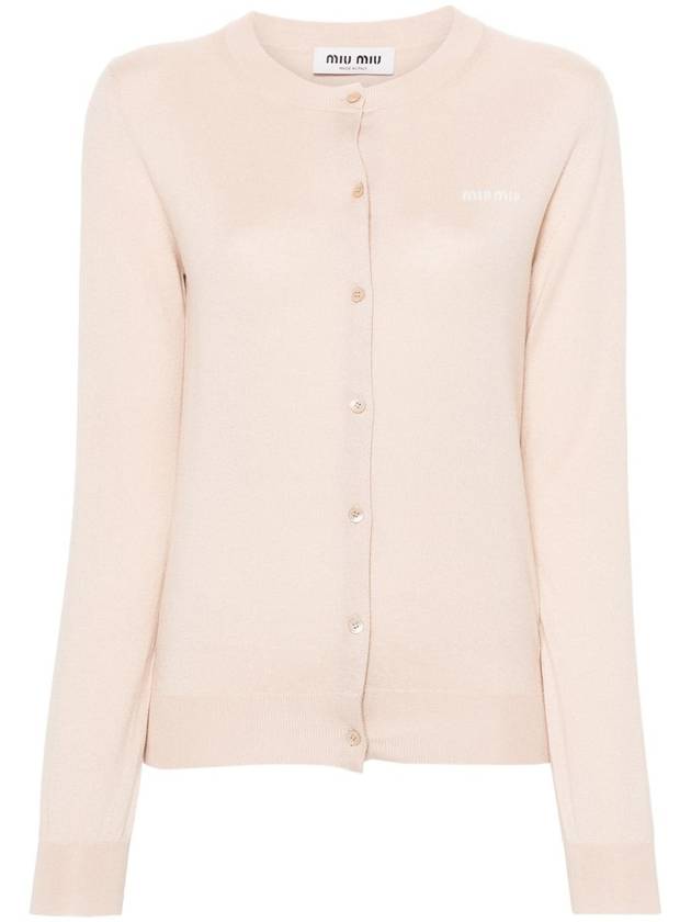 Miu Miu Logo-Jacquard Cardigan - MIU MIU - BALAAN 1