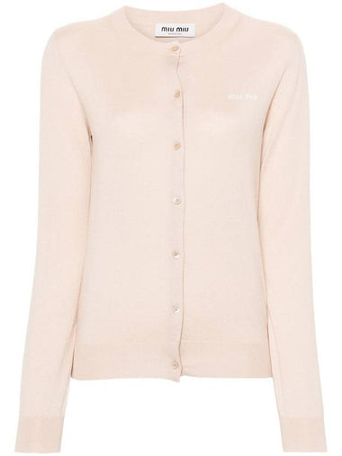 Miu Miu Logo-Jacquard Cardigan - MIU MIU - BALAAN 1