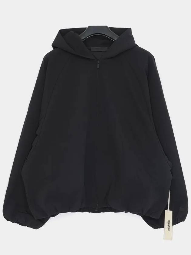 Essentials Bonded Nylon Hooded Bomber Jacket Black - FEAR OF GOD - BALAAN 3