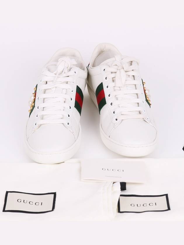 White Pearl Stud 35 Women s Sneakers - GUCCI - BALAAN 10